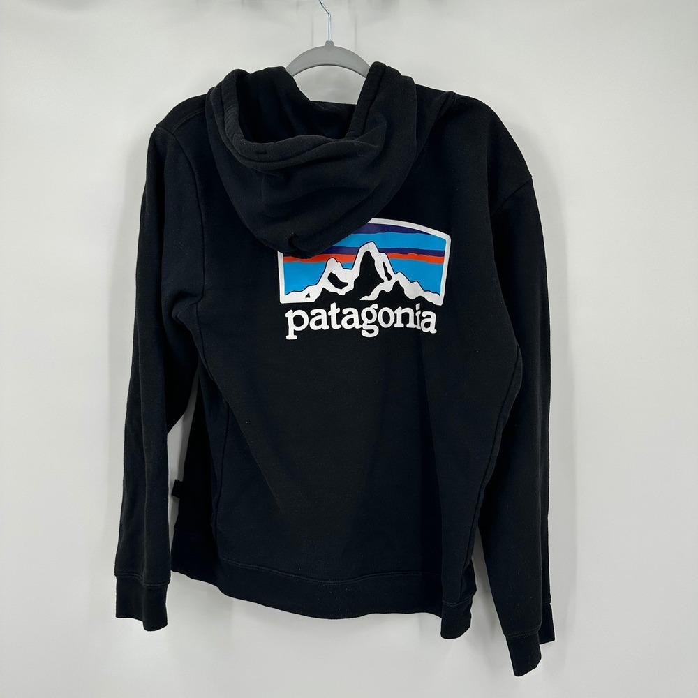 Patagonia P6 Logo Uprisal Hoody Mens Size MBlack Recycled Pullover Hoodie
